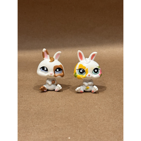Hasbro Other - Littlest Pet Shop 2007 Dwarf Rabbit Lot 1067 Postcard Pet & 1359 Pets On The Go